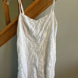 White Eyelet Sundress with adjustable straps